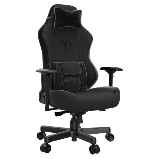 ANDA SEAT Gaming Chair AD18 T-PRO Black FABRIC with Alcantara Strips