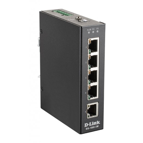 D-LINK DIS-100E-5W INDUSTRIAL 10/100 UNMANAGED SWITCH