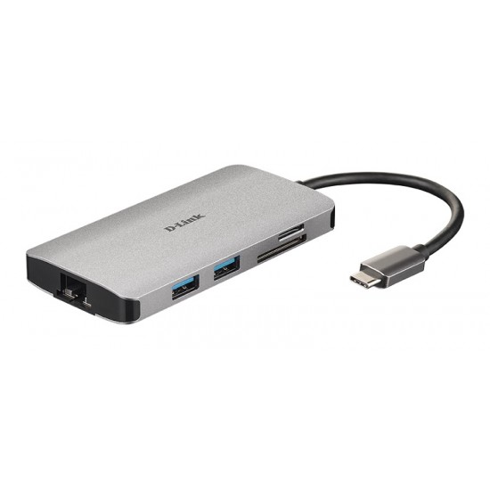 DLINK DUB-M810 8-IN-1 USB-C HUB HDMI,RJ45,CARD,PD