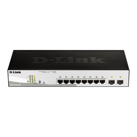 DLINK  SWITCH DGS-1210-10P 10 Ports 10/100/1000Mbps  PoE