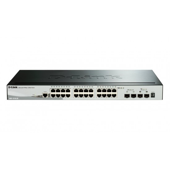 DLINK Switch DGS-1510-28P, 24-Port 10/100/1000 Mbps POE, 4-port SFP