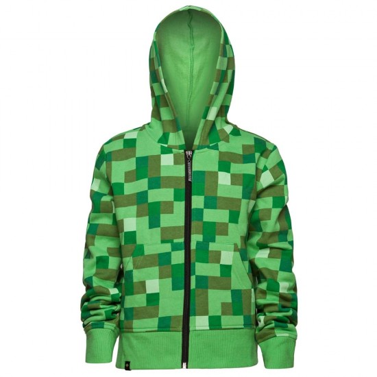 Jinx Minecraft Creeper No Face Zip-up Youth 5-6 Hoodie