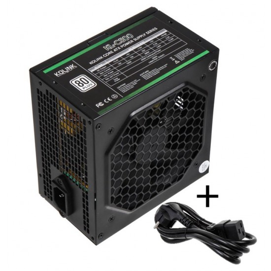 Kolink Core 80 PLUS PSU 500 Watt PC Power Supply - With Cable