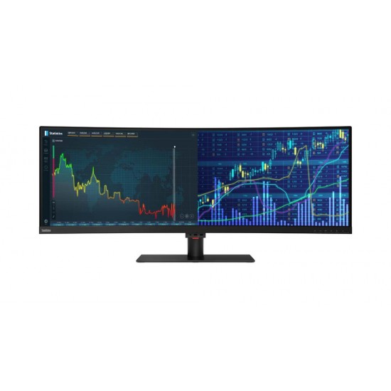 LENOVO Monitor ThinkVision P44w-10 43.4' UHD VA, Slim Bezel, HDMi, DP, USB, Height Adjustable, Speakers, 3YearsW