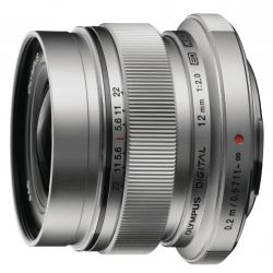 Olympus 12mm 1:2.0 SILVER M.ZUIKO DIGITAL (EW-M1220) Lense Micro FT