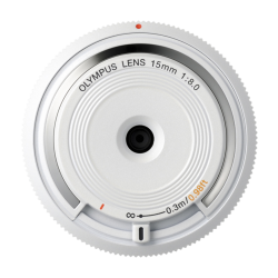 Olympus 15mm 1:8.0 WHITE BODY CAP LENS (BCL-1580) Lense Micro FT