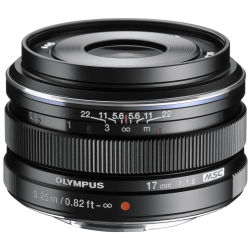 Olympus 17mm 1:1.8 BLACK M.ZUIKO DIGITAL (EW-M1718) Lense Micro FT