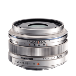 Olympus 17mm 1:1.8 SILVER M.ZUIKO DIGITAL (EW-M1718) Lense Micro FT