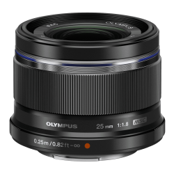 Olympus 25mm 1:1.8 BLACK M.ZUIKO DIGITAL (ES-M2518) Lense Micro FT