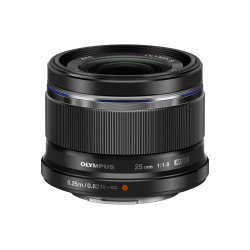 Olympus 25mm 1:1.8 BLACK M.ZUIKO DIGITAL (ES-M2518) Lense Micro FT
