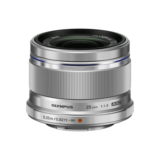 Olympus 25mm 1:1.8 SILVER M.ZUIKO DIGITAL (ES-M2518) Lense Micro FT