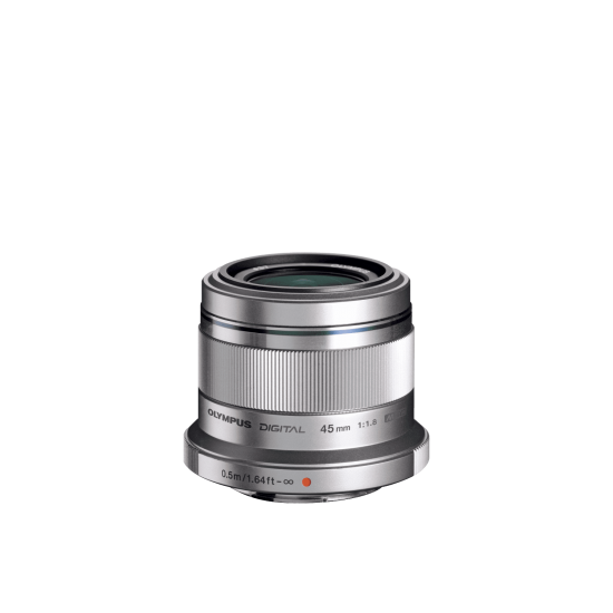 Olympus 45mm 1:1.8 SILVER M.ZUIKO DIGITAL (ET-M4518) Lense Micro FT