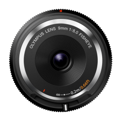 Olympus 9mm 1:8.0 FISHEYE BLACK BODY CAP LENS (BCL-0980) Lense Micro FT