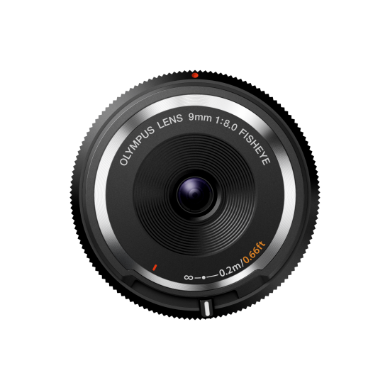 Olympus 9mm 1:8.0 FISHEYE BLACK BODY CAP LENS (BCL-0980) Lense Micro FT