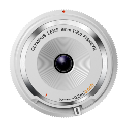 Olympus 9mm 1:8.0 FISHEYE WHITE BODY CAP LENS (BCL-0980) Lense Micro FT