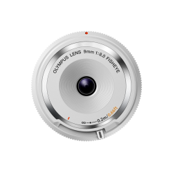 Olympus 9mm 1:8.0 FISHEYE WHITE BODY CAP LENS (BCL-0980) Lense Micro FT