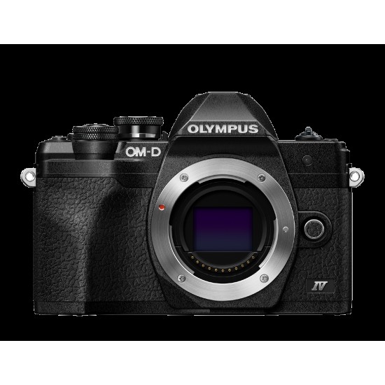 Olympus E-M10 IV Camera Body black, BLS-50, F-5AC USB-AC Adapter, USB cable, Shoulder Strap