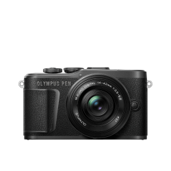 Olympus E-PL10 Pancake Zoom Kit blk/blk (E-PL10 black + EZ-M1442EZ black - incl. Charger & Battery)