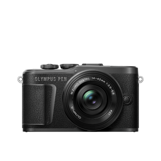 Olympus E-PL10 Pancake Zoom Kit blk/blk (E-PL10 black + EZ-M1442EZ black - incl. Charger & Battery)