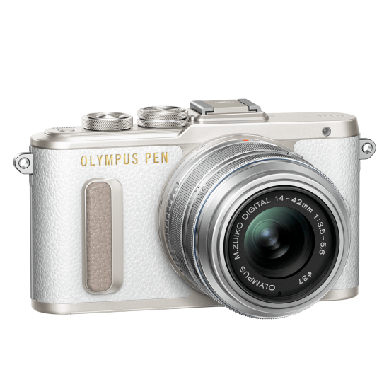 Olympus E-PL8 1442IIR Kit wht/slv (E-PL8 white + EZ-M1442IIR silver - incl. Charger & Battery)