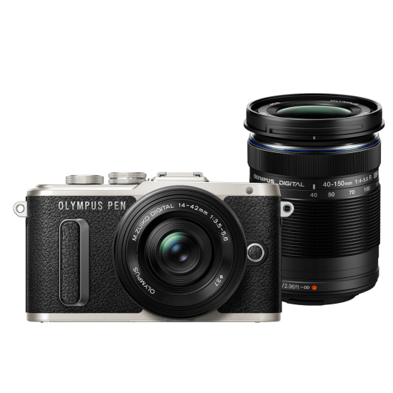 Olympus E-PL8 Black Double Kit +ΕΖ-1442ΕΖ Black + EZ-40150R