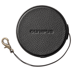 Olympus LC-60.5GL BLK Genuine Leather Lens Cover (60.5 mm) - black