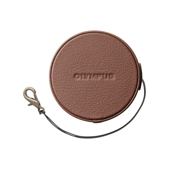Olympus LC-60.5GL BRW Genuine Leather Lens Cover (60.5 mm) - brown