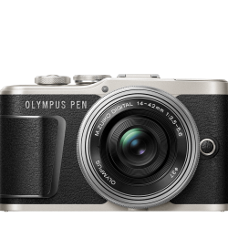Olympus PEN E-PL9 Pancake Zoom Kit blk/slv (E-PL9 black + EZ-M1442EZ silver - incl. Charger & Batter