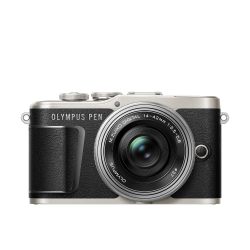 Olympus PEN E-PL9 Pancake Zoom Kit blk/slv (E-PL9 black + EZ-M1442EZ silver - incl. Charger & Batter