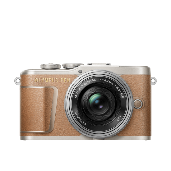 Olympus PEN E-PL9 Pancake Zoom Kit brn/slv (E-PL9 brown + EZ-M1442EZ silver - incl. Charger & Batter