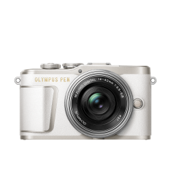 Olympus PEN E-PL9 Pancake Zoom Kit wht/slv (E-PL9 white + EZ-M1442EZ silver - incl. Charger & Batter