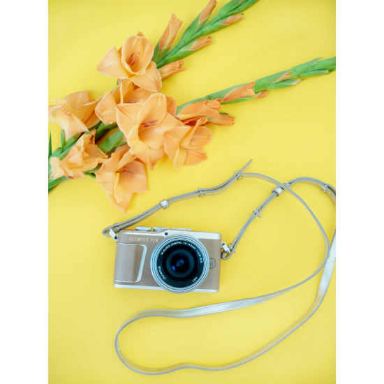 Olympus PEN  Leather Strap Be my Rockstar