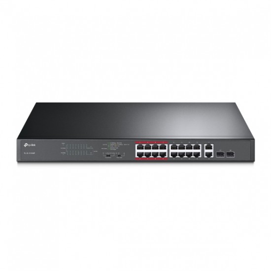 TP-LINK 16-Port 10/100Mbps PoE+ 2 Combo SFP